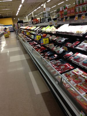 A wide assortment of meats.