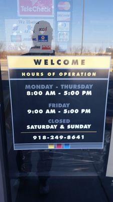 Hours for Dewalt Service Center