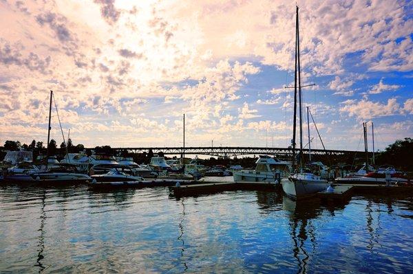 Portage Bay with University Bridge.