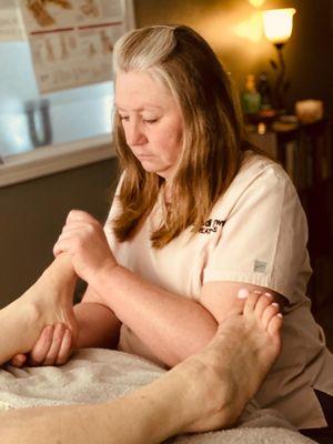 Relax during one of our Reflexology treatments!