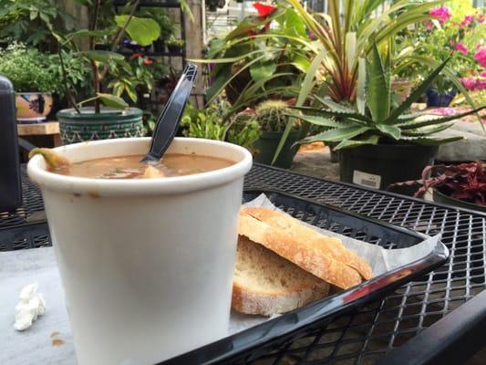 Greenhouse seating! Chili!