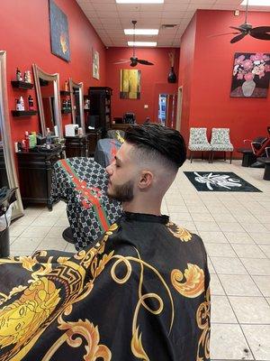 Clean fade Call today to make appointment