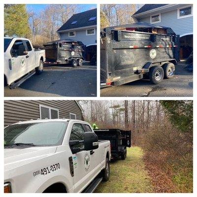 Newtown Junk Removal Truck and Trailer.