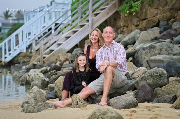 Hawaiian Christmas Family Photo