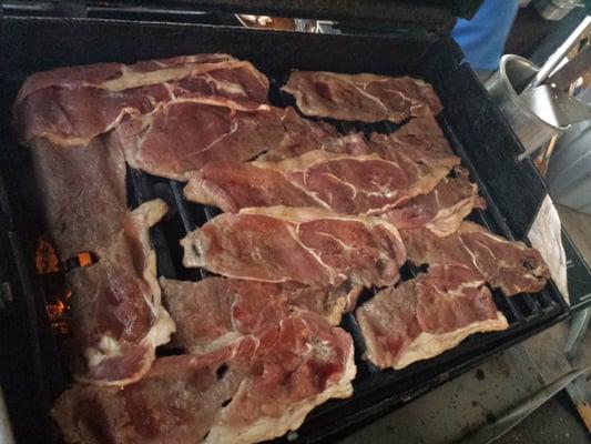 Carne Asada on the grill