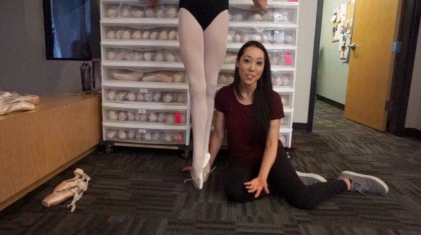 Pointe shoe fitting at Colorado Ballet