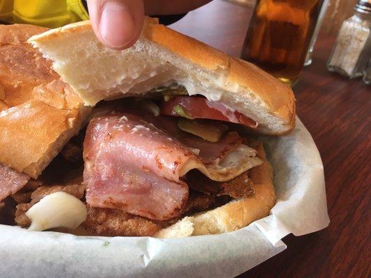 Inside of a Cubana torta