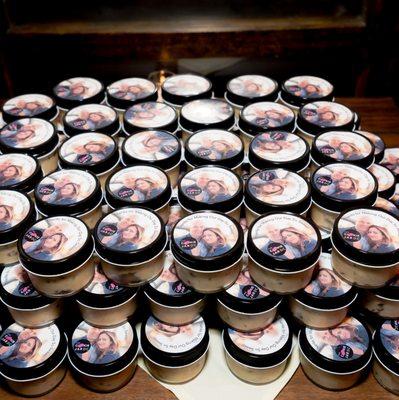 Custom Dough Jars for a wedding