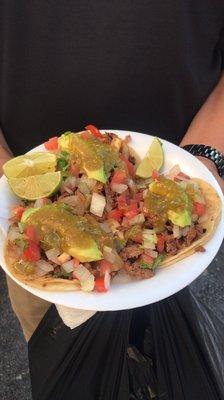 Carne Asada Taco Plate