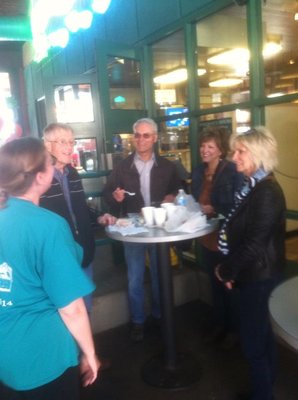 Jodi of Coleman's Fish Market speaking to a group