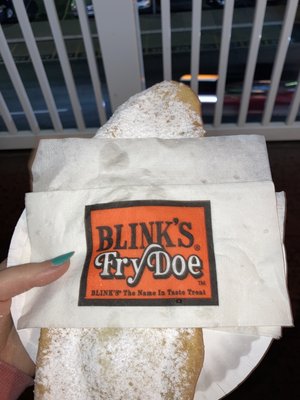 Powdered sugar fried dough