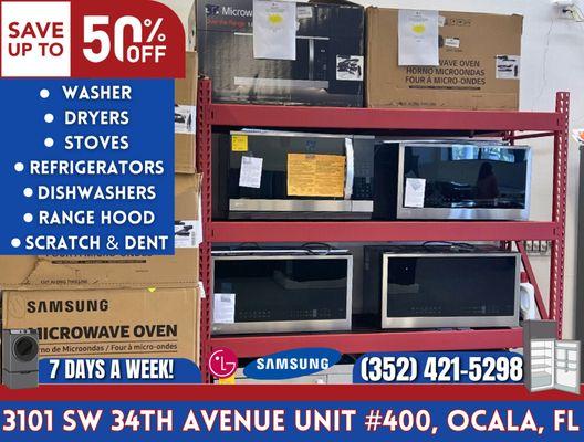 #LgAppliances #SamsungAppliances #usedappliances #applianceoutlet #discounted #Dryers #ovens #washers #refrigerators #microwaves #washTowers