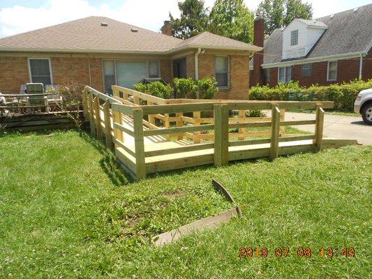 After - Large Ramp in Yard