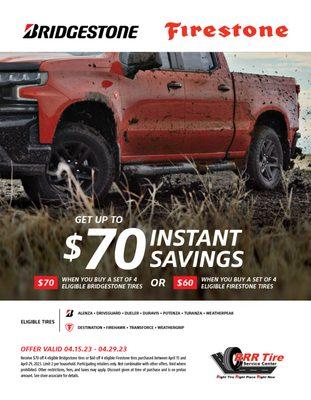 Let us help you put money back into your pocket with this great deal!! Stop in to any of our RRR Tire Locations to get this great deal!!