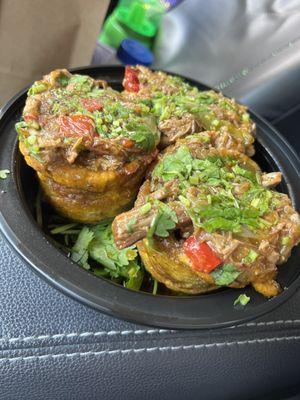 Tostones Relleno with Beef