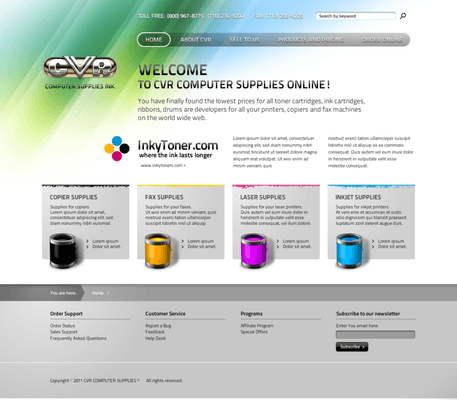 A sample picture of our corporate website.