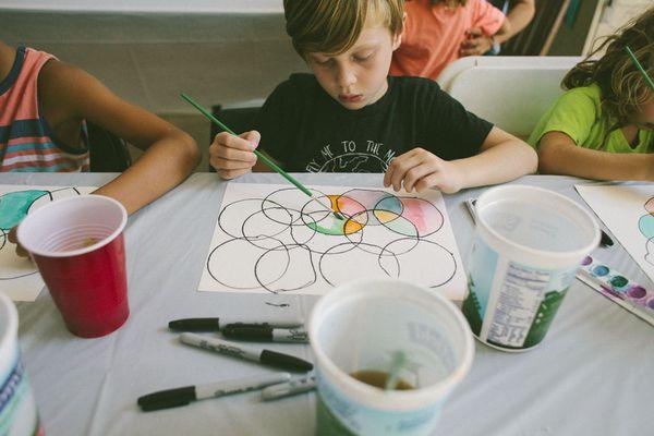 watercolor stained glass painting