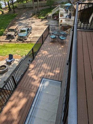 A new trex deck for a customer in Lake Norman, NC