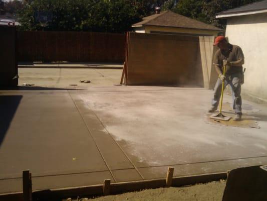 Stamping A Backyard Patio in Long Beach Ca