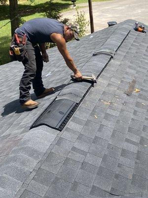 Installing a ridge vent