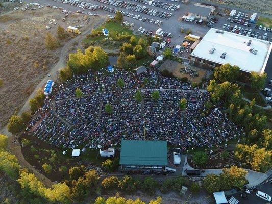 Outdoor concert in amphitheater