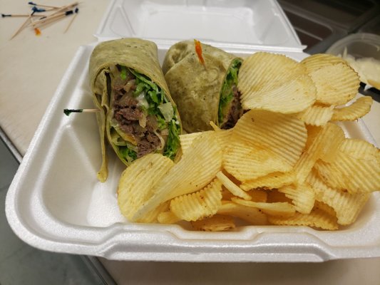 Steak and cheese wrap