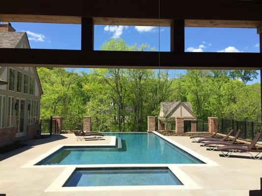 Custom infinity pool built in Franklin, TN