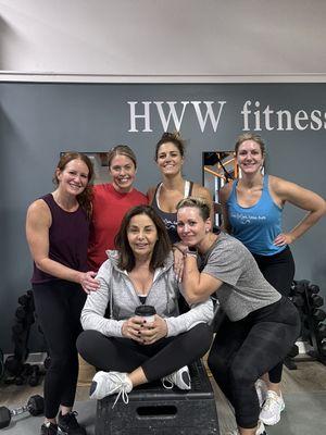 Trainer MJ in the middle, Best trainer in NJ, and a few of our ride or die Clients. They are the center of our community.