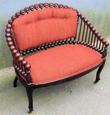 Hunzinger 1880s "lollipop" Settee Completely Restored