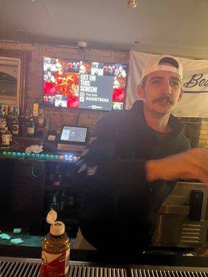 This guy sucked so hard at making drinks you'd think it was a dick