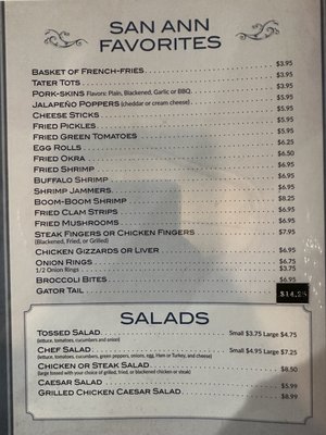 Menu 10/22