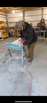 Cutting aluminum for a transom rebuild