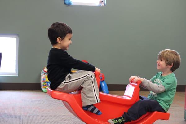 Cute kiddos in the childcare at Dan Kinney Family Center