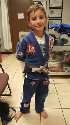 He has spent the last 3 years here, learning jiu-jitsu and becoming a better person, thanks to Professor Jeff and his amazing Kids program.