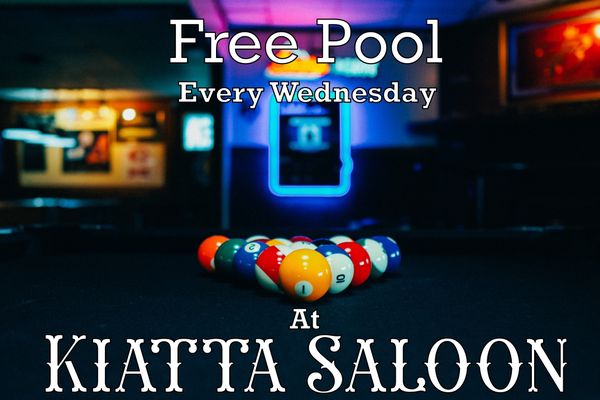 Free pool every Wednesday.