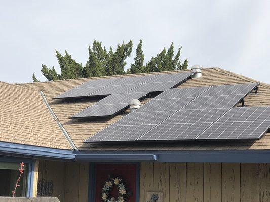 Solar placed to work around the roofing structures. Each homes solution is customized