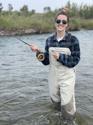 Fly fishing on the Gros Ventre river in Moose, WY