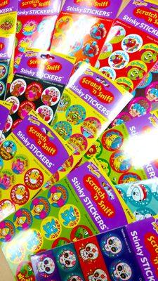 Stinky Stickers® The original Scratch 'n Sniff Stickers! All ages love to collect the surprising scents & cool characters. Made in USA.