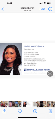 Linda Kwakyewaa  Sales Associate Coldwell Banker summit