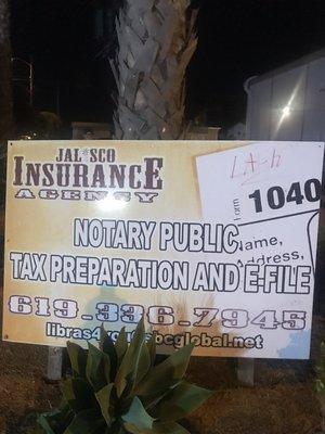 Tax Preparation and Notary Public