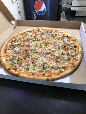 Chicken Onion Pizza specially made on request, love it . Try it