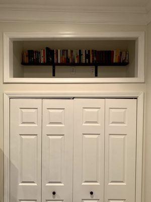 1. Install book shelves