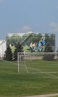 The soccer mural