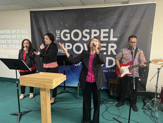 Our praise and worship team