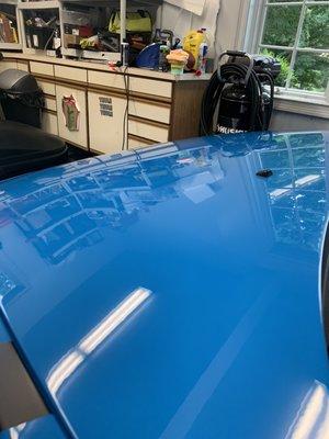 Reflection from a 3 step paint correction