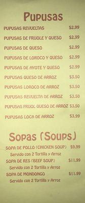 Pupusas, Sopas/Soups!
Follow us on IG: @delicioso.wheaton
Call to order: (301) 949-5060