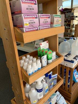 We have hand sanitizer, gloves, masks, and alcohol in stock!