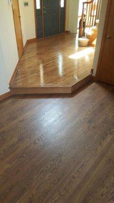 Wood floor cleaning and polishing