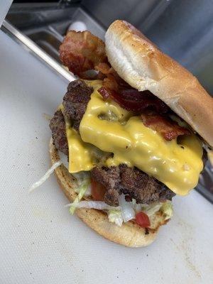 Double meat bacon cheeseburger