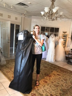 So happy picking up my dress after Anastasia finished altering it perfectly!